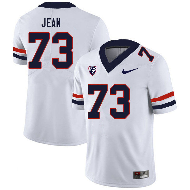 Men #73 Woody Jean Arizona Wildcats College Football Jerseys Sale-White - Click Image to Close